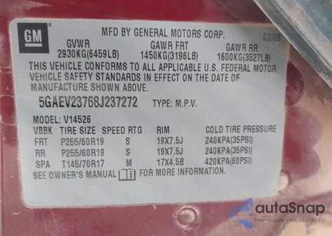 2008 Buick Enclave Cxl из США, поврежденный, VIN 5GAEV23768J237272